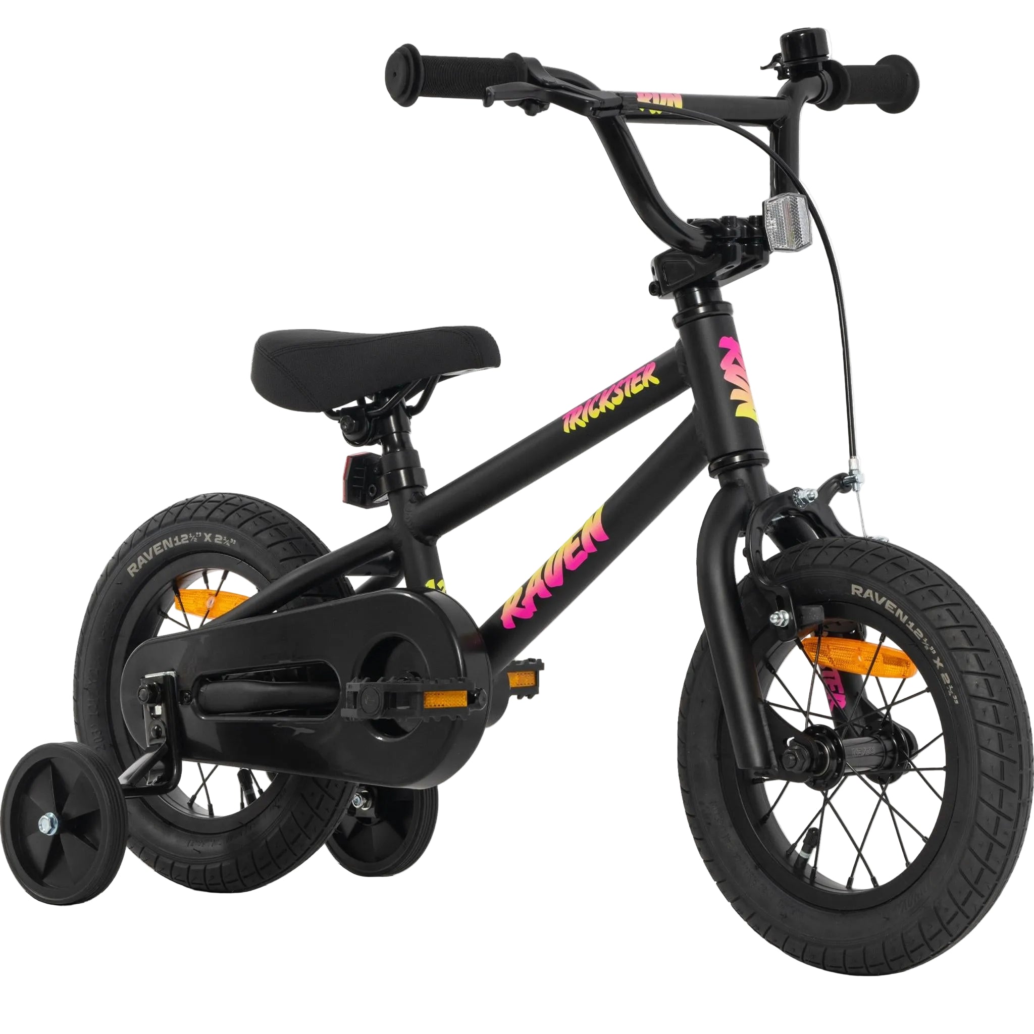 Raven Trickster Alloy 12'' Kids BMX Bike Blackout Sunrise