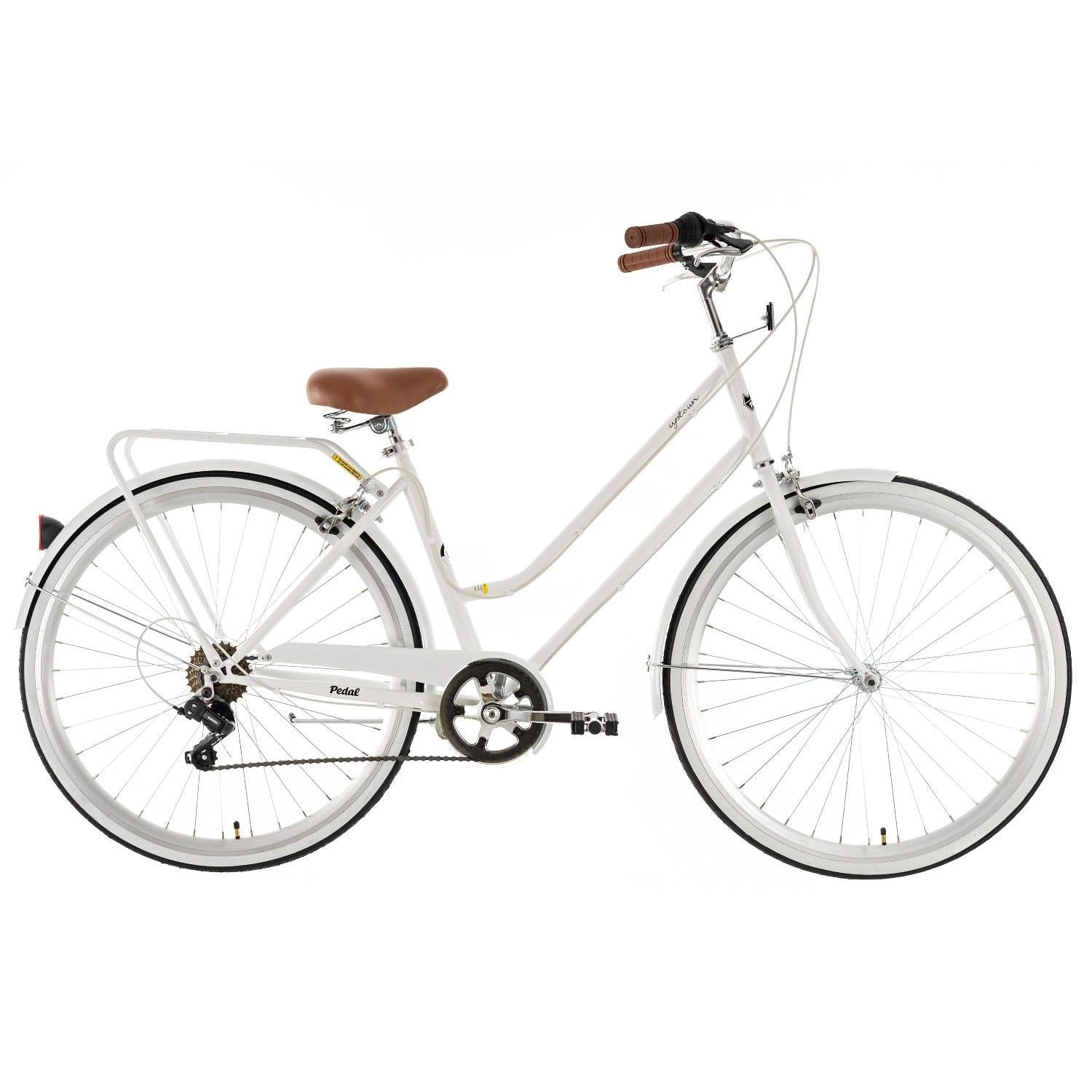 Pedal Uptown Vintage Cruiser Bike Classic White
